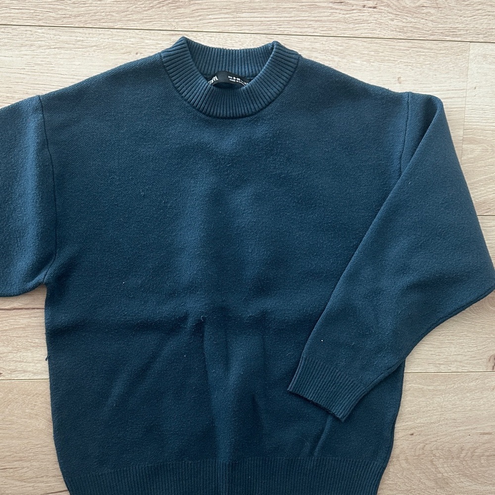 Men's Crewneck Sweater - Dark Teal Blue